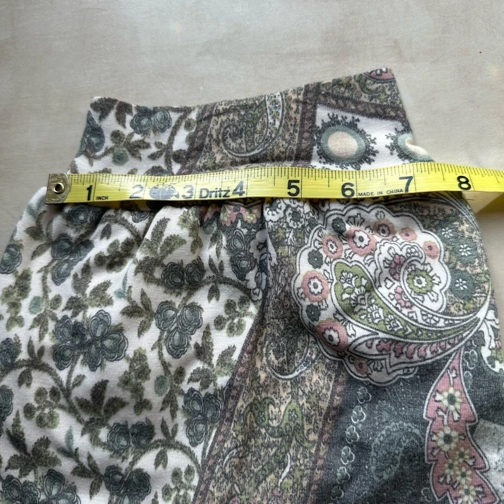 Paisley Floral Lined Dog Shirt | Cottagecore Boho Vintage Pet Top Size Medium